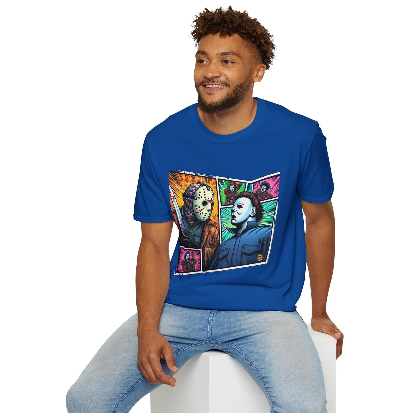 product - Jason Voorhees & Michael Myers Shirt | Funny Vintage Halloween Tee - premium material. limited stock. Order yours now and stand out with this exclusive piece!