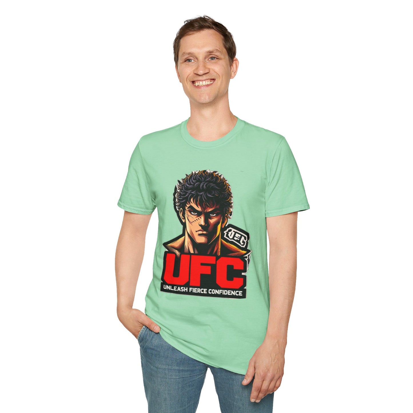 UFC T Shirt | Unleash Fierce Confidence | Motivational UFC Tee with Baki Anime Elements