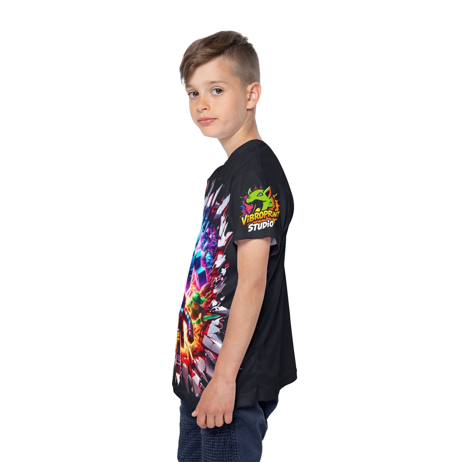 Model View: Roblox T-Shirt on a Kid Model