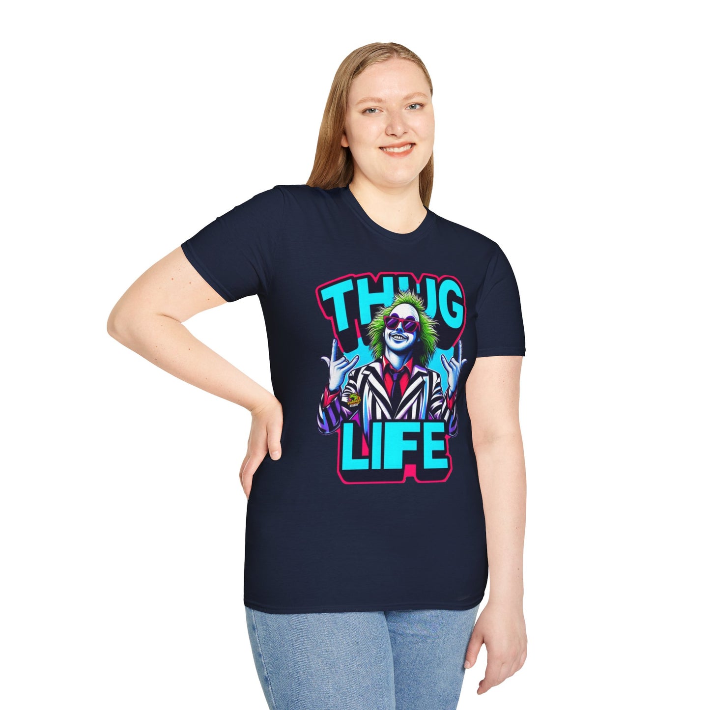 Beetlejuice - Beetlejuice Shirt | Thug Life Halloween Graphic Tee | Spooky Beetlejuice T-Shirt - premium material. limited stock. Order yours now and stand out with this exclusive piece!