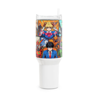 Stanley Tumbler | Geeky Drinkware for Anime Fans | Colorful Cartoon Tumbler for Gamers - High Quality Image