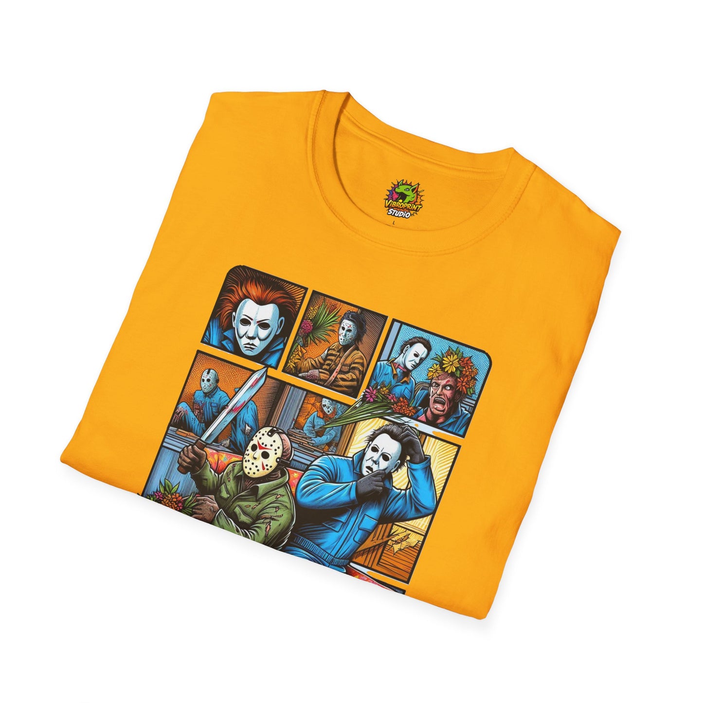 vintage horror shirt - Jason Voorhees & Michael Myers Funny Shirt | Halloween Horror Tee - comfortable fit. perfect Halloween gift for fans of horror culture. Order yours now and stand out with this exclusive piece!