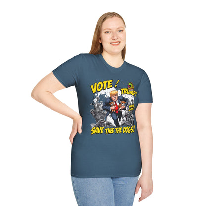 They're - They're Eating the Dogs Shirt | Trump Election Humor Tee | Funny Political T-Shirt - custom-made. perfect gift idea. Order yours now and stand out with this exclusive piece!