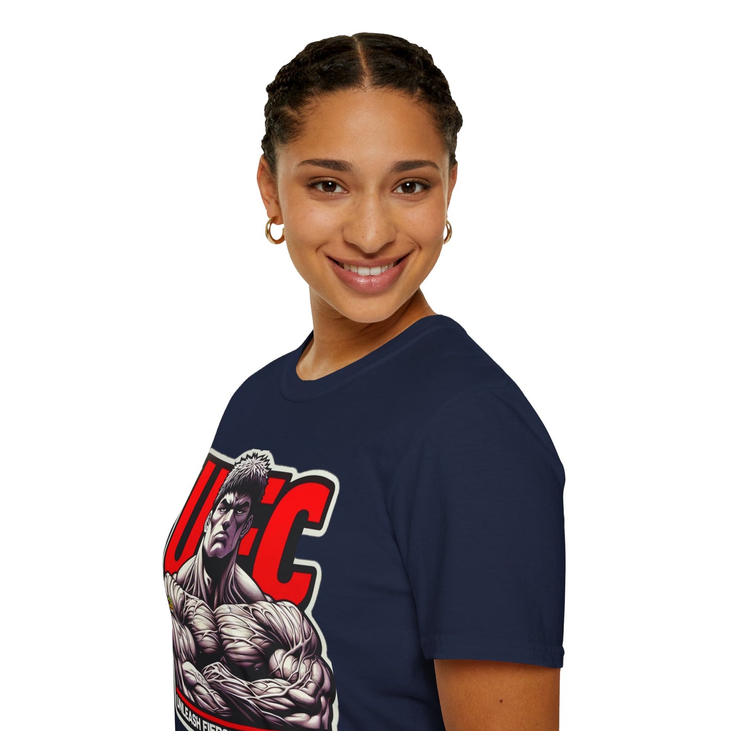 UFC T Shirt | Unleash Fierce Confidence | UFC Tee with Baki Anime Strength for Fitness Fans