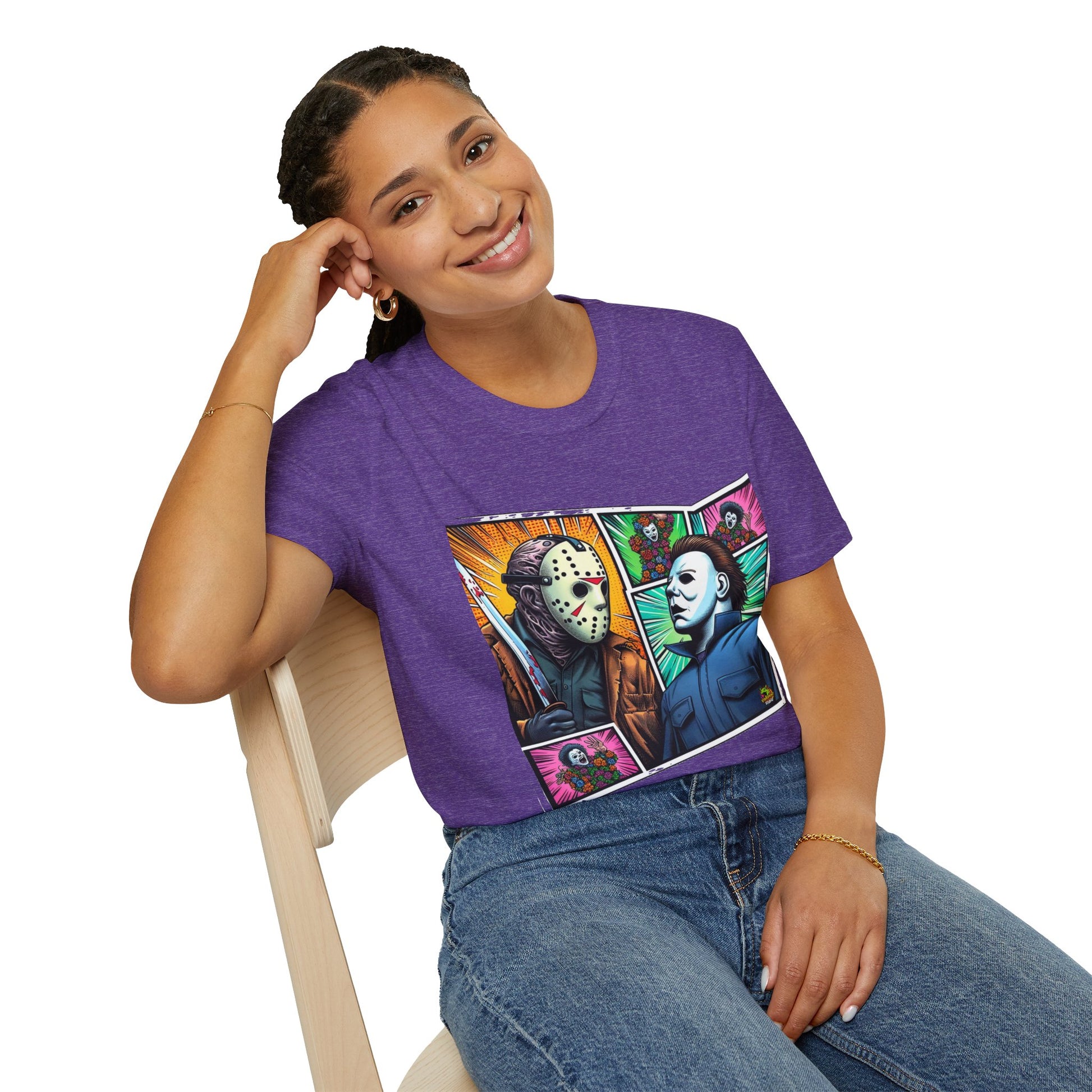 product - Jason Voorhees & Michael Myers Shirt | Funny Vintage Halloween Tee - premium material. limited stock. Order yours now and stand out with this exclusive piece!