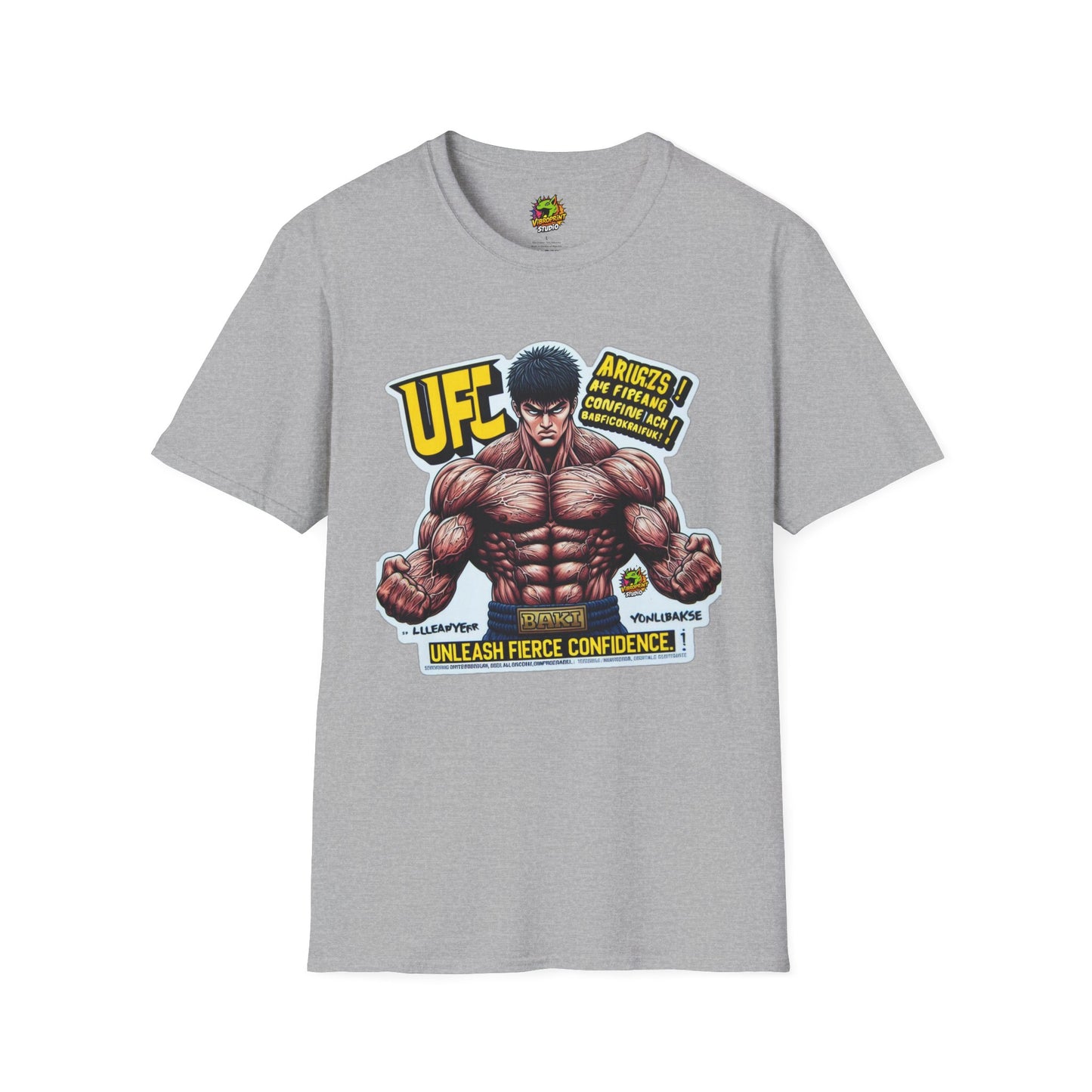 Anime - UFC T Shirt | Unleash Fierce Confidence | Motivational UFC Tee with Baki Anime Elements - custom-made. limited stock. Order yours now and stand out with this exclusive piece!