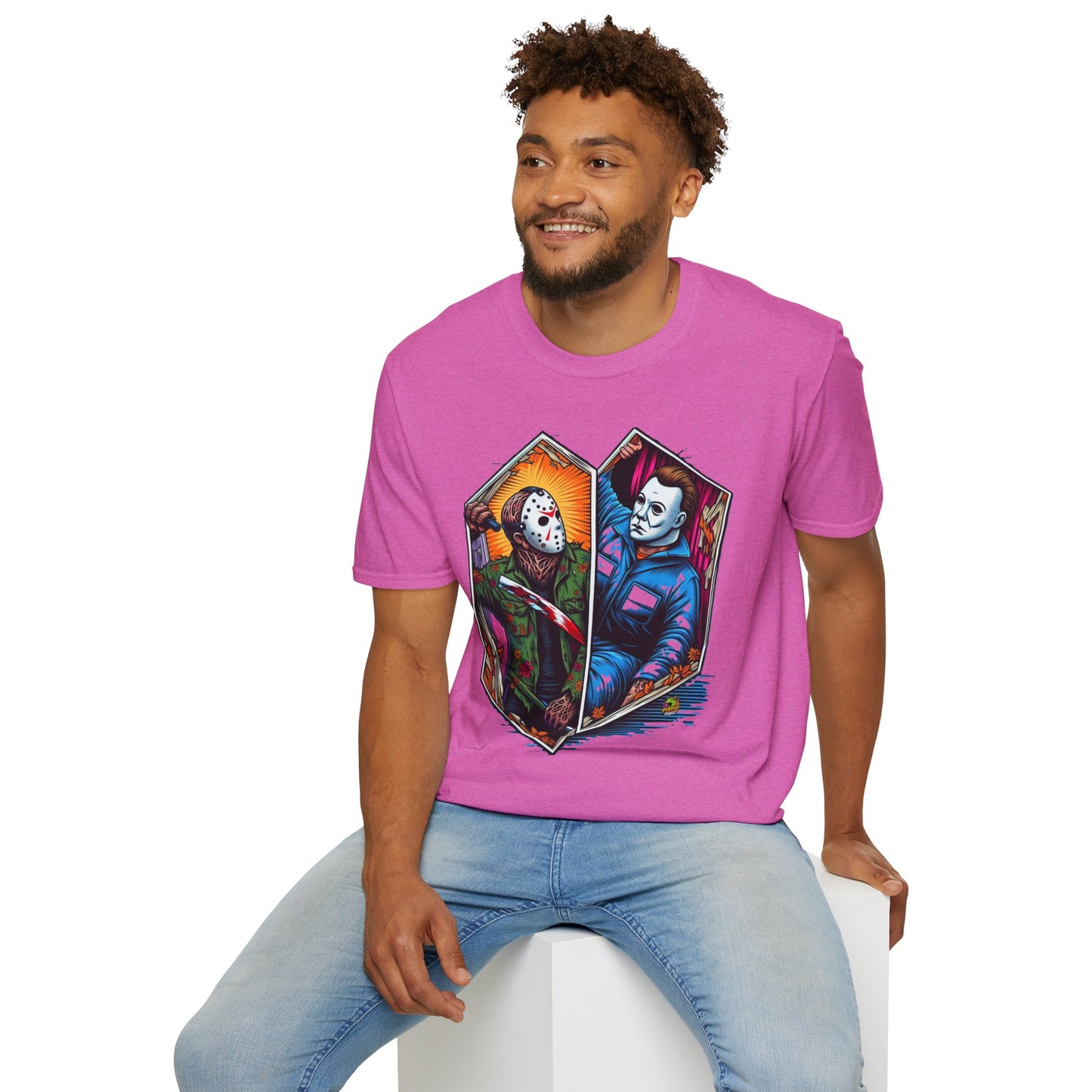 Jason & Michael Funny Halloween T-Shirt | Michael Myers Vintage Tee