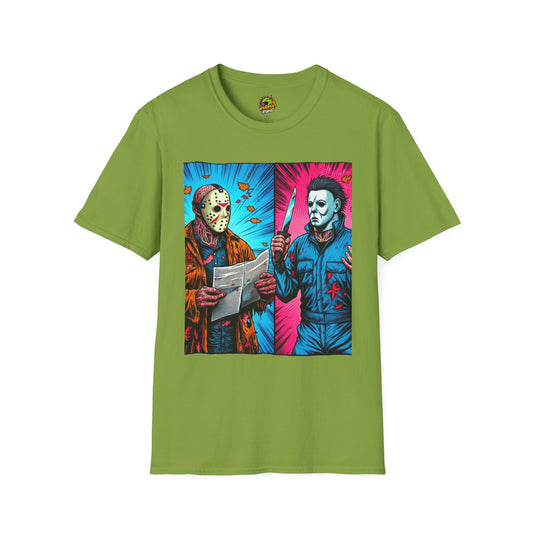 Michael Myers Vintage Tee | Jason Voorhees Funny Halloween Picnic Shirt - High Quality Image