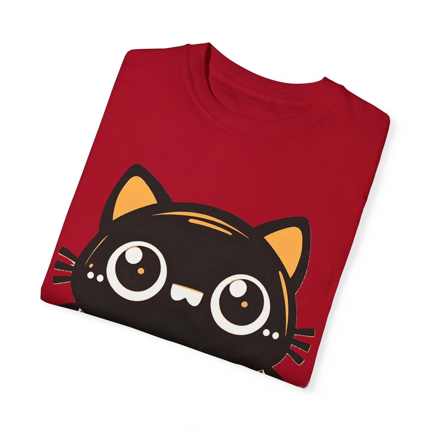 Superhero Cat T-Shirt - Cute Batman-Inspired Parody Design for Cat Lovers - High Quality Image