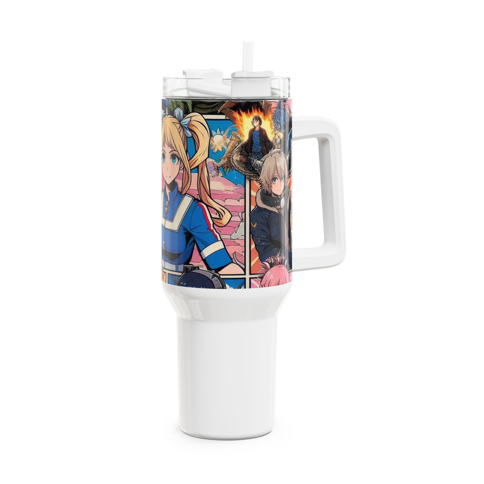 and - Stanley cup | Geek Drinkware for Anime and Cartoon Fans | Colorful Tumbler - premium material. limited stock. Order yours now and stand out with this exclusive piece!