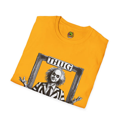 exclusive - Beetlejuice Shirt | Thug Life Halloween T-Shirt | Beetlejuice Costume Tee with Attitude - premium material. limited stock. Order yours now and stand out with this exclusive piece!