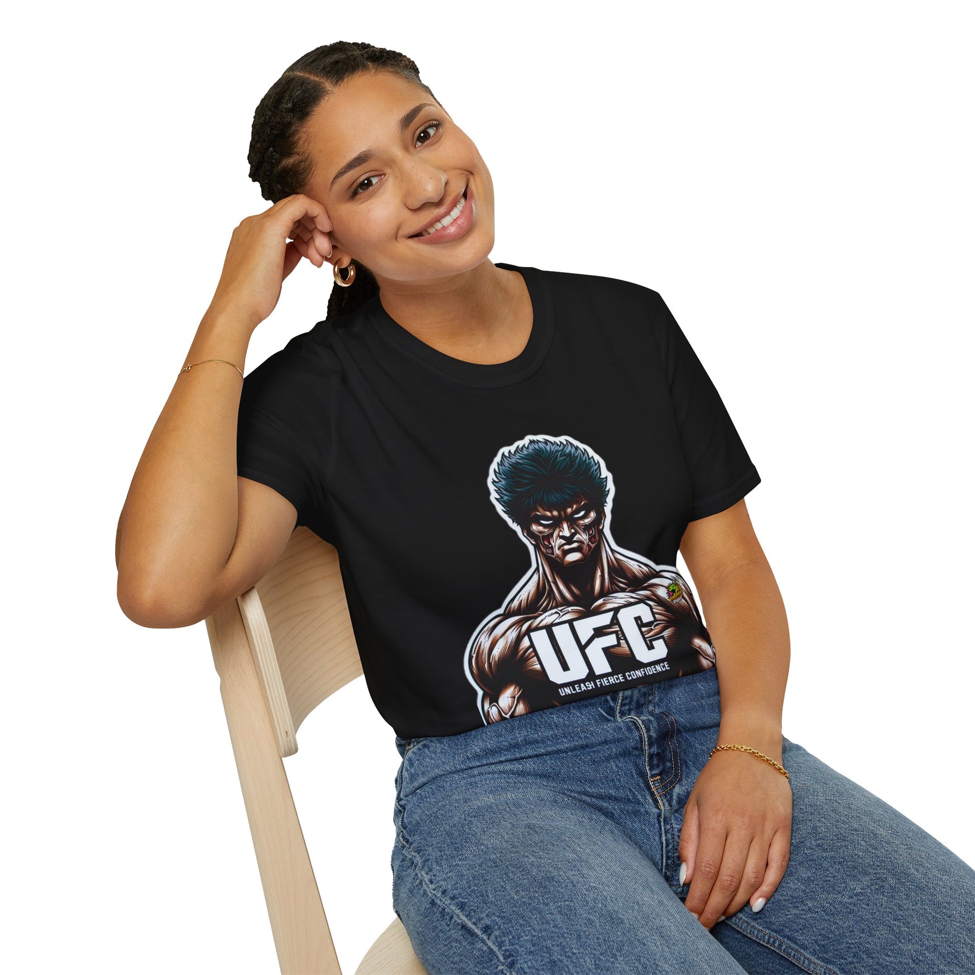 Tee - UFC T Shirt | Unleash Fierce Confidence | UFC Tee with Baki Anime Motivation for Fitness - premium material. perfect gift idea. Order yours now and stand out with this exclusive piece!