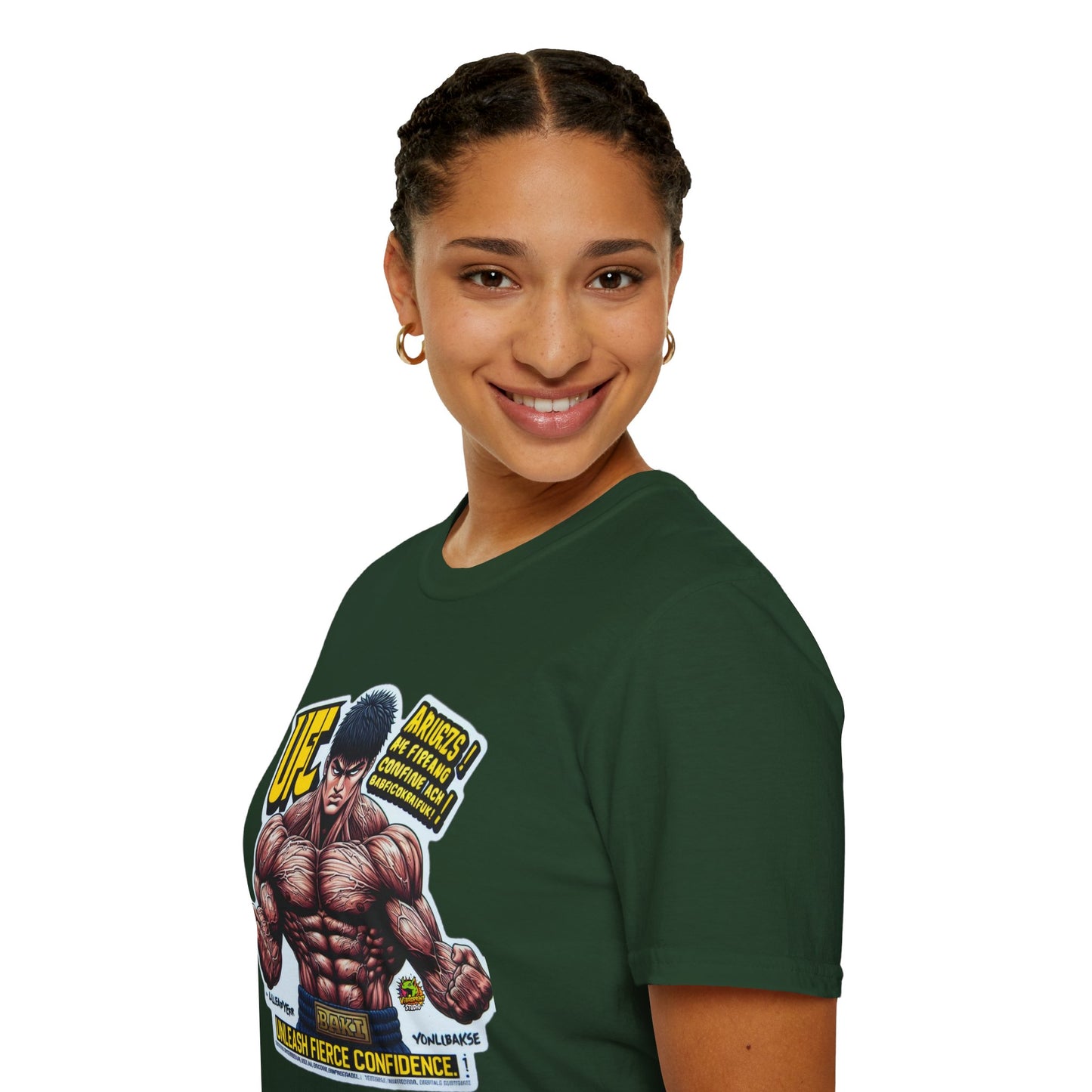 UFC T Shirt | Unleash Fierce Confidence | Motivational UFC Tee with Baki Anime Elements