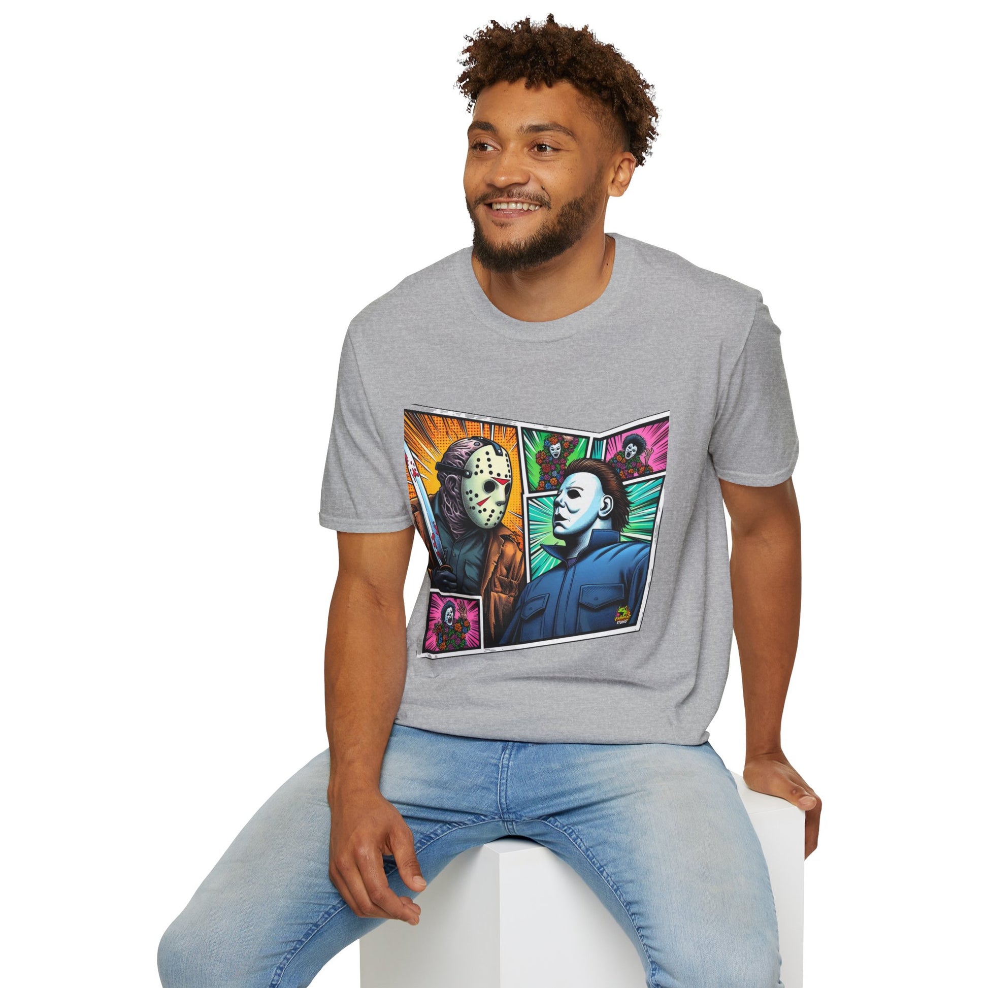 product - Jason Voorhees & Michael Myers Shirt | Funny Vintage Halloween Tee - premium material. perfect gift idea. Order yours now and stand out with this exclusive piece!