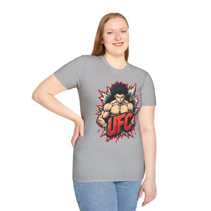 UFC T Shirt | Unleash Fierce Confidence | UFC Tee with Baki Anime Inspiration for Gym