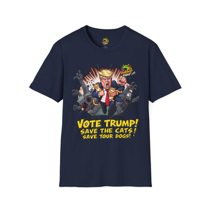 | - They're Eating the Dogs Tee | Trump Election Satire Shirt | Funny Political Graphic Tee - custom-made. limited stock. Order yours now and stand out with this exclusive piece!