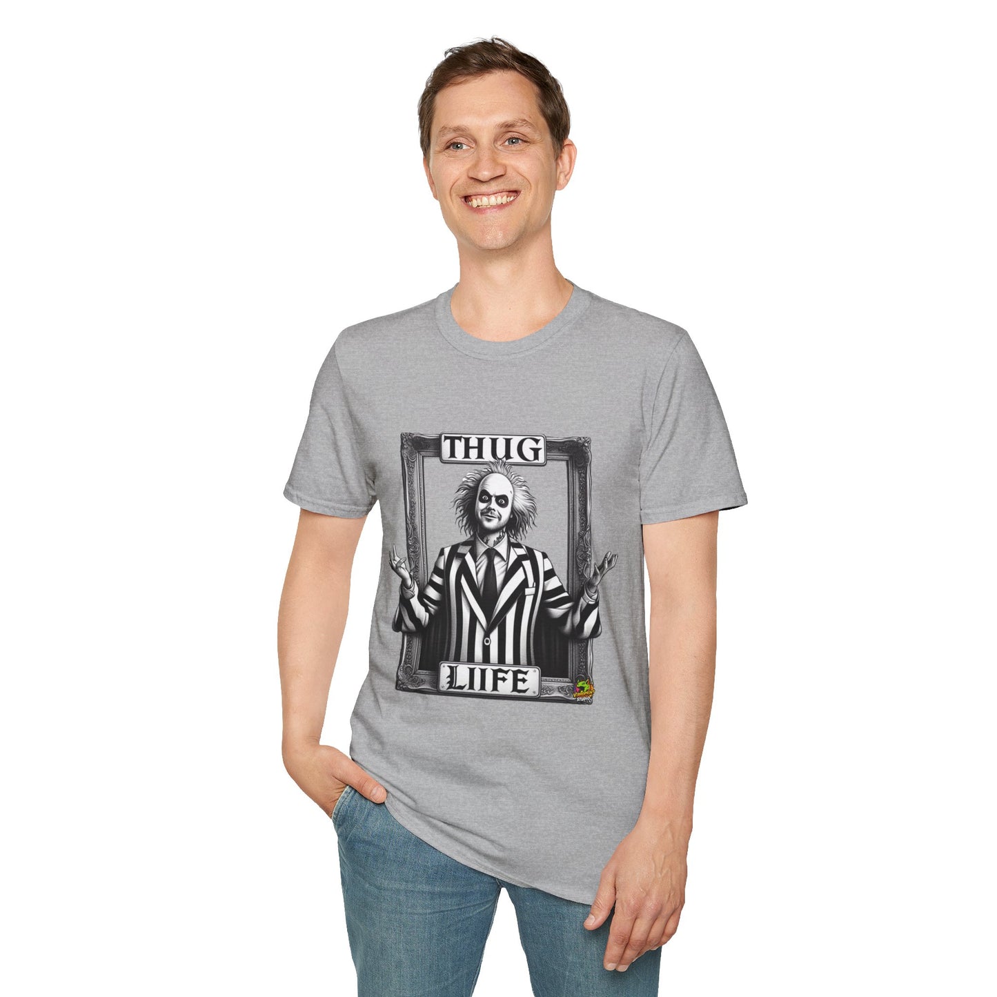 high-quality - Beetlejuice Shirt | Thug Life Halloween T-Shirt | Beetlejuice Costume Tee with Attitude - custom-made. perfect gift idea. Order yours now and stand out with this exclusive piece!