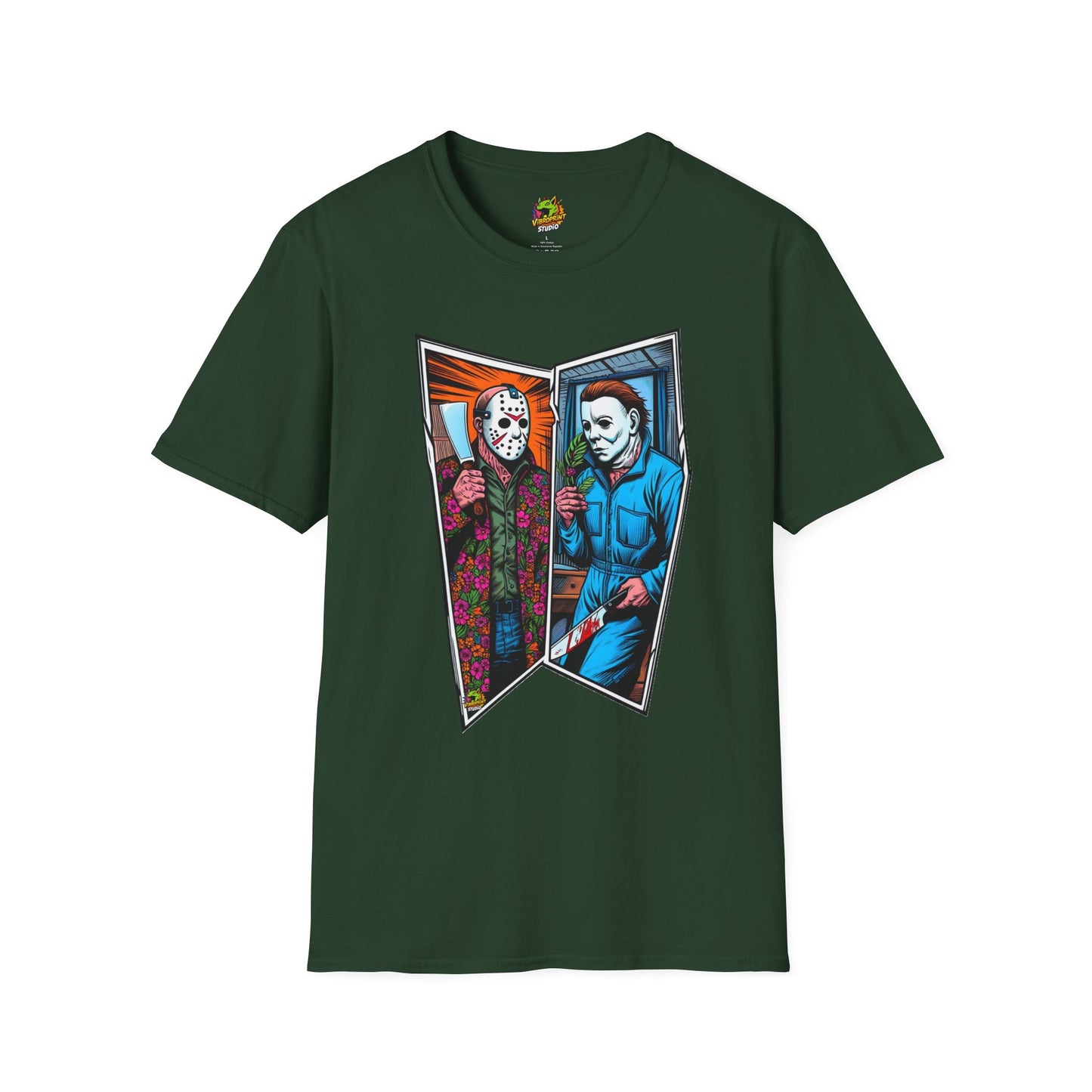 | - Jason Voorhees & Michael Myers Shirt | Funny Halloween Horror Tee - custom-made. limited stock. Order yours now and stand out with this exclusive piece!