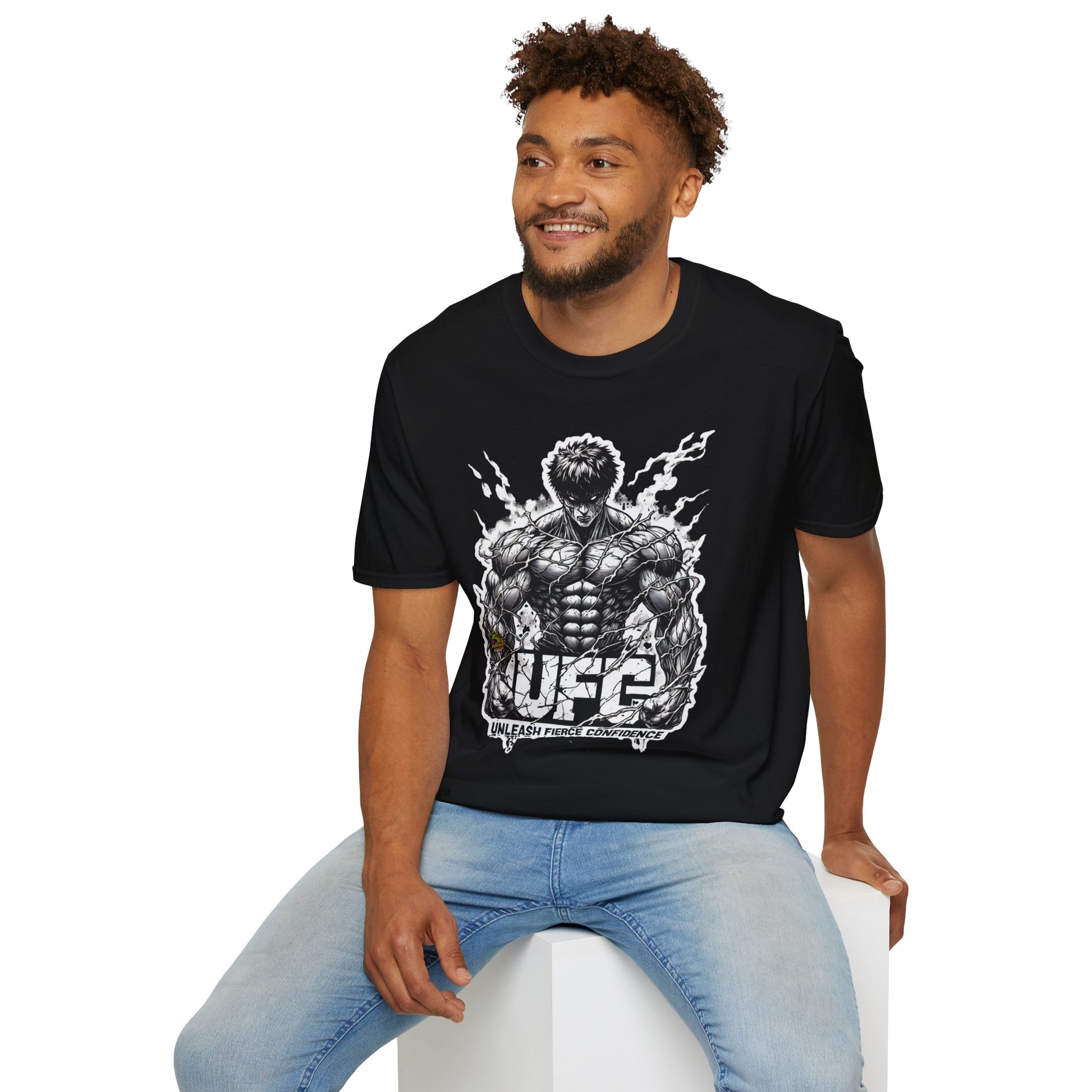 Shirt - UFC T Shirt | Unleash Fierce Confidence | UFC Tee with Baki Anime Inspiration for Athletes - premium material. limited stock. Order yours now and stand out with this exclusive piece!