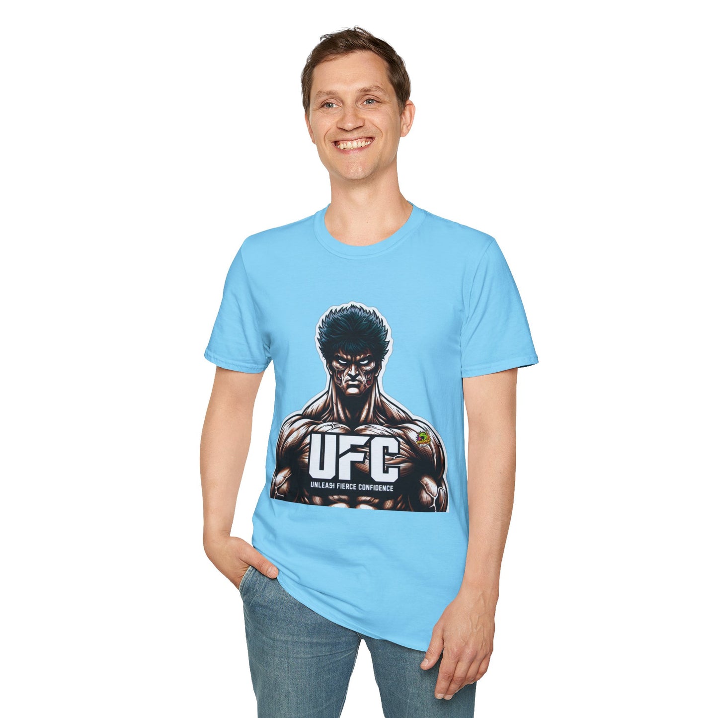 UFC T Shirt | Unleash Fierce Confidence | UFC Tee with Baki Anime Motivation for Fitness