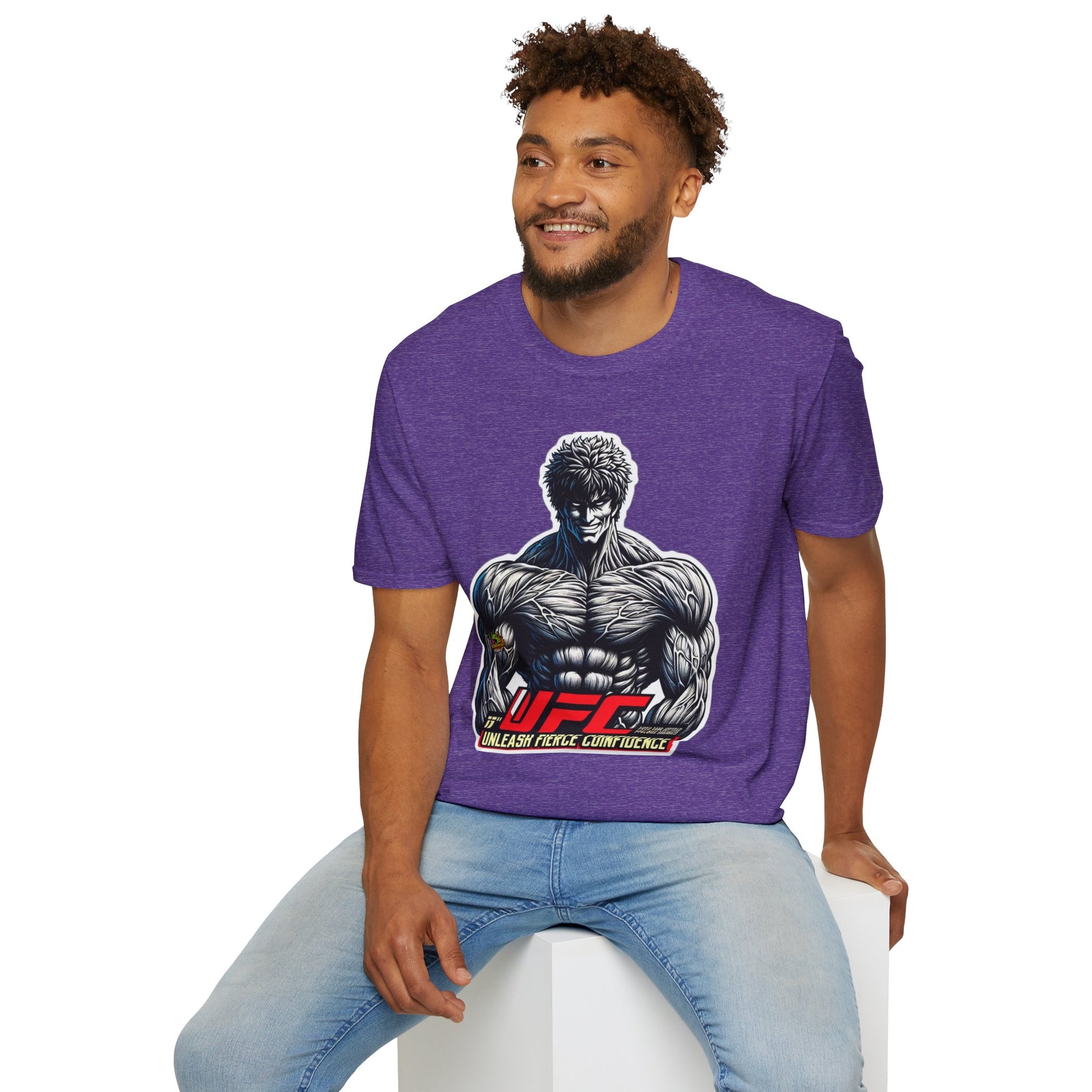 horror-themed apparel - UFC T Shirt | Unleash Fierce Confidence | UFC Tee for Gym and Baki Anime Lovers - comfortable fit. unique graphic tee featuring iconic horror characters. Order yours now and stand out with this exclusive piece!