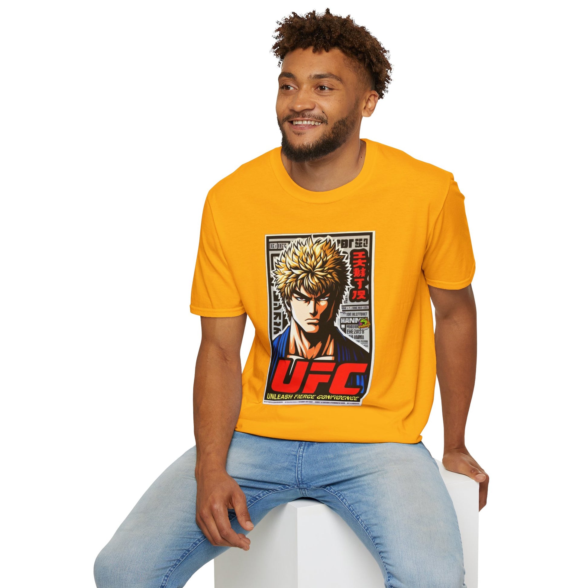 Halloween graphic tee - UFC T Shirt | Unleash Fierce Confidence | UFC Tee for Gym Inspired by Baki - vintage aesthetic. perfect Halloween gift for fans of horror culture. Order yours now and stand out with this exclusive piece!