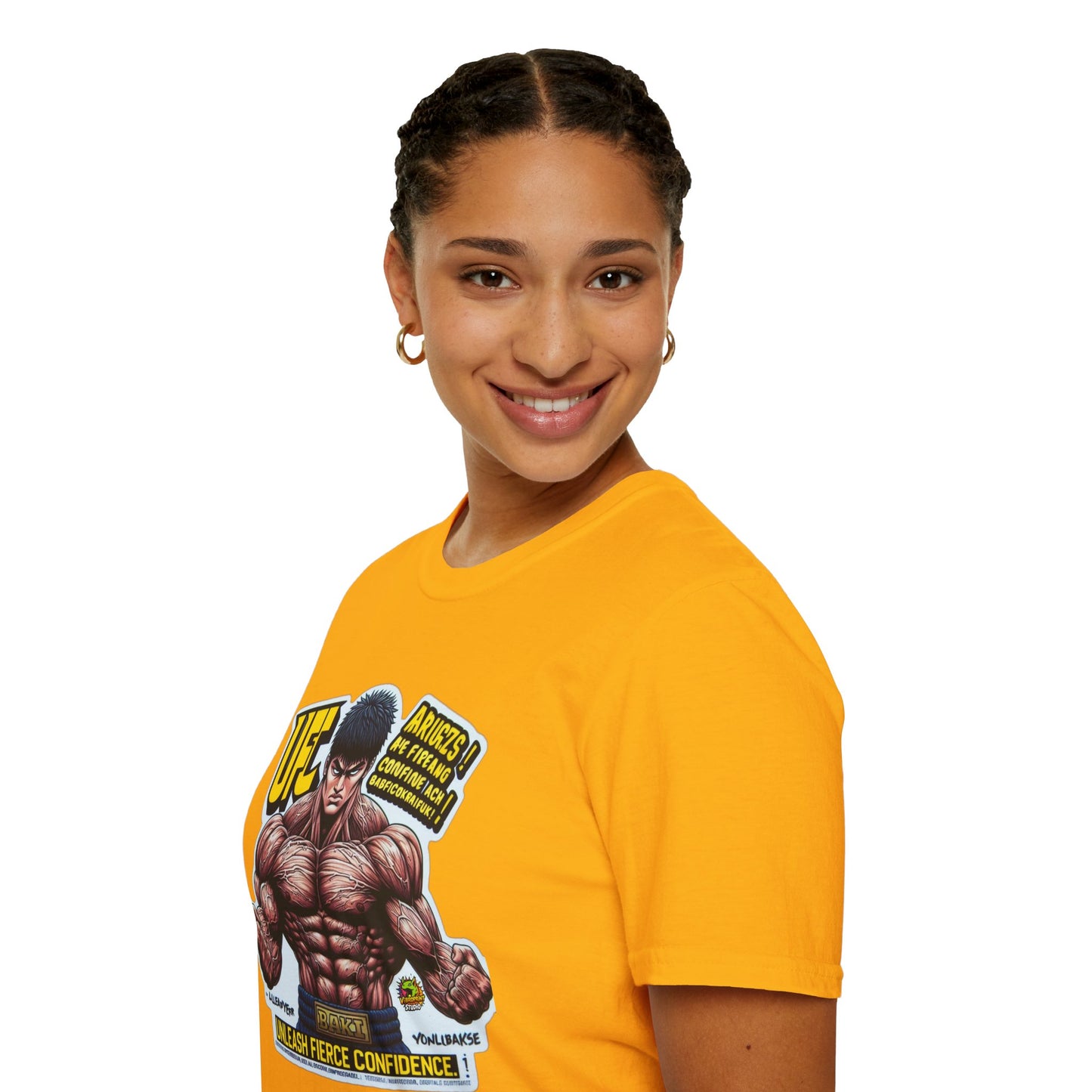 UFC T Shirt | Unleash Fierce Confidence | Motivational UFC Tee with Baki Anime Elements