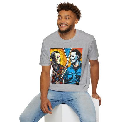 product - Jason & Michael Halloween Shirt | Funny Vintage Horror Tee - custom-made. limited stock. Order yours now and stand out with this exclusive piece!