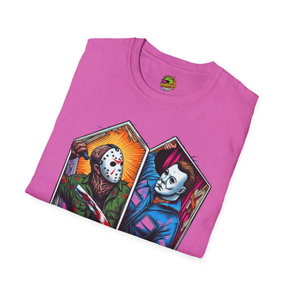 Jason & Michael Funny Halloween T-Shirt | Michael Myers Vintage Tee