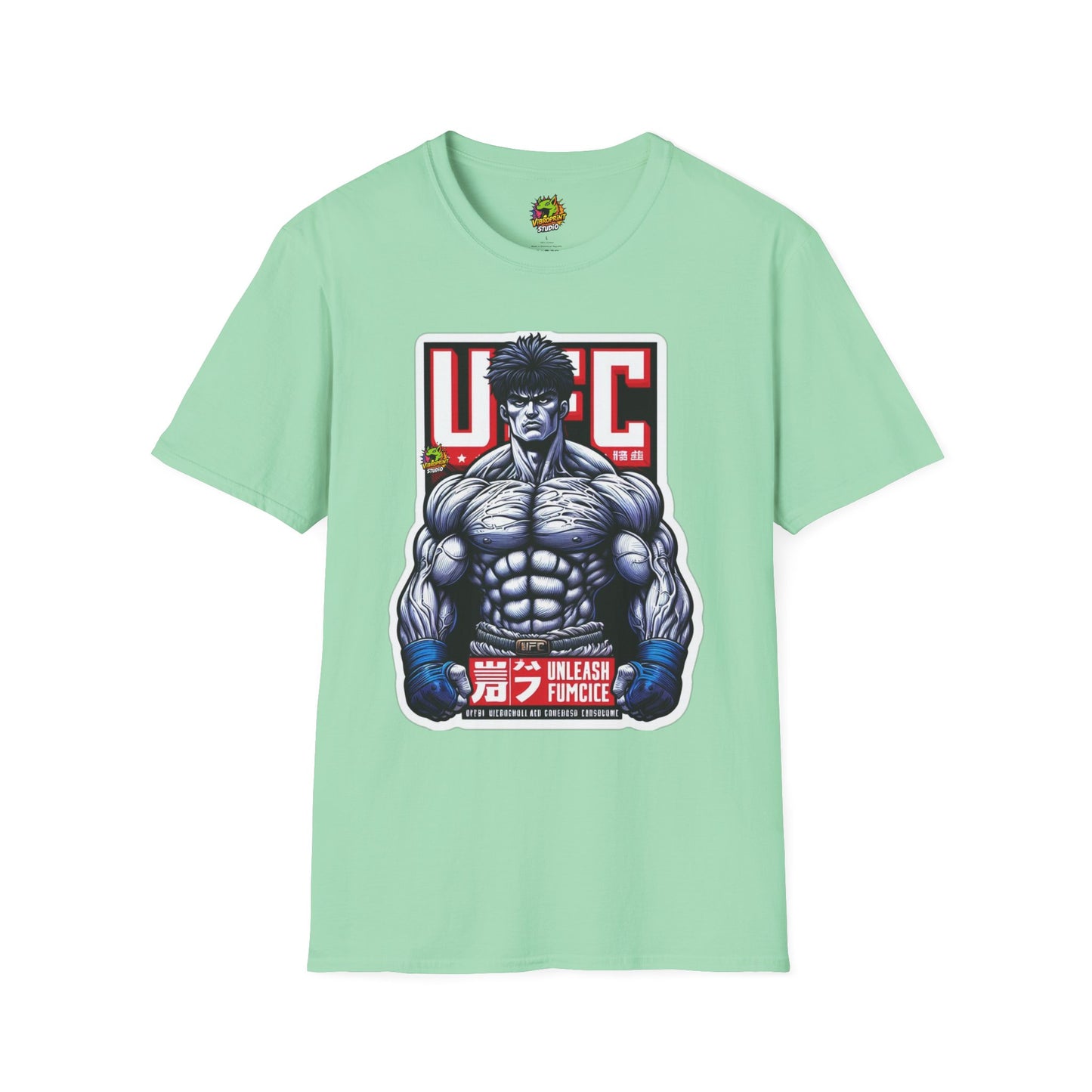 Fierce - UFC T Shirt | Unleash Fierce Confidence | Motivational UFC Tee with Baki Anime Strength - custom-made. limited stock. Order yours now and stand out with this exclusive piece!