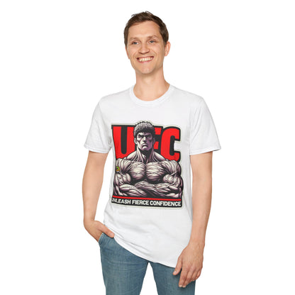 UFC T Shirt | Unleash Fierce Confidence | UFC Tee with Baki Anime Strength for Fitness Fans