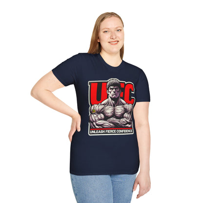 UFC T Shirt | Unleash Fierce Confidence | UFC Tee with Baki Anime Strength for Fitness Fans