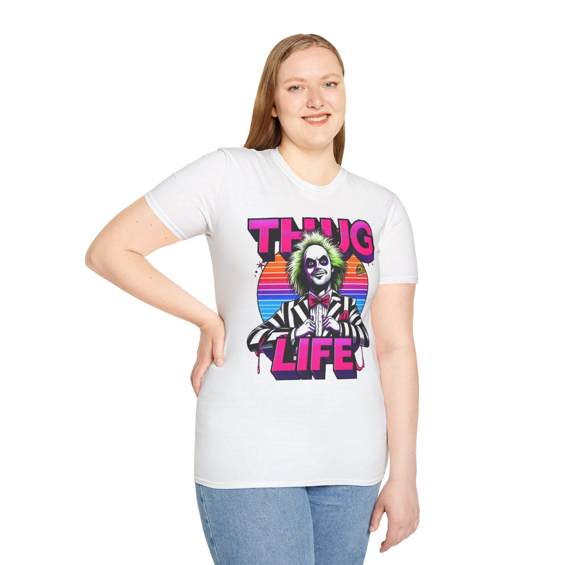 high-quality - Beetlejuice Shirt | Thug Life Inspired T-Shirt | Halloween Horror Graphic Tee | Funny Beetlejuice Shirt - custom-made. perfect gift idea. Order yours now and stand out with this exclusive piece!