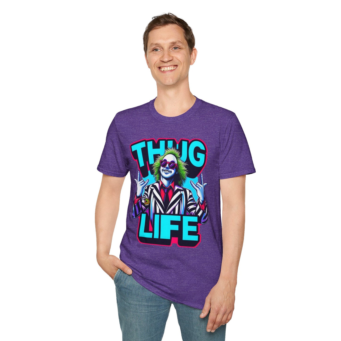 Halloween - Beetlejuice Shirt | Thug Life Halloween Graphic Tee | Spooky Beetlejuice T-Shirt - custom-made. limited stock. Order yours now and stand out with this exclusive piece!