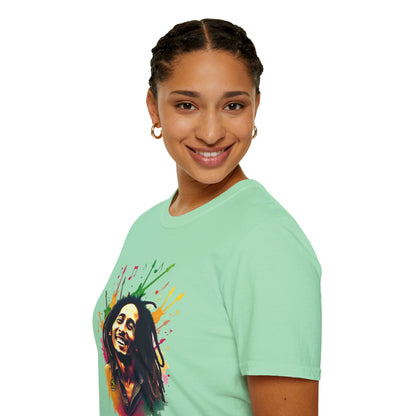 Bob Marley T-Shirt - Vibrant Rasta Energy - VibroPrint Studio