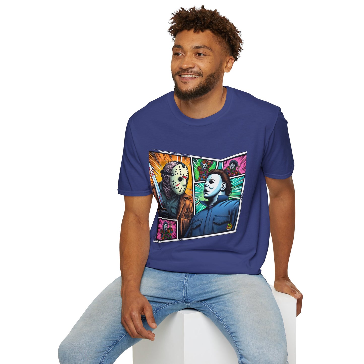 & - Jason Voorhees & Michael Myers Shirt | Funny Vintage Halloween Tee - premium material. limited stock. Order yours now and stand out with this exclusive piece!