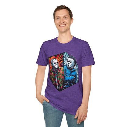 | - Funny Jason & Michael Myers Shirt | Halloween Horror T-Shirt - custom-made. perfect gift idea. Order yours now and stand out with this exclusive piece!