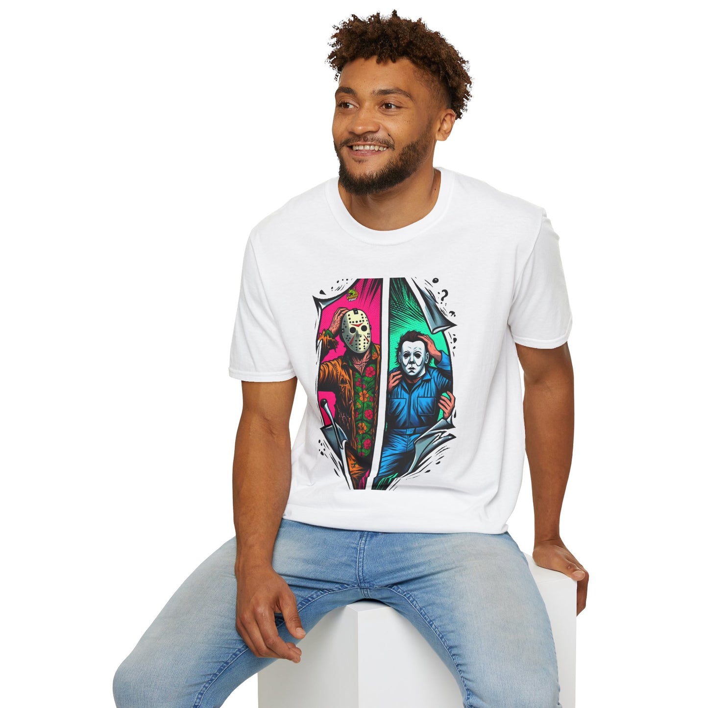 Scene - Michael Myers Vintage Shirt | Jason Voorhees Funny Picnic Scene Tee - custom-made. limited stock. Order yours now and stand out with this exclusive piece!