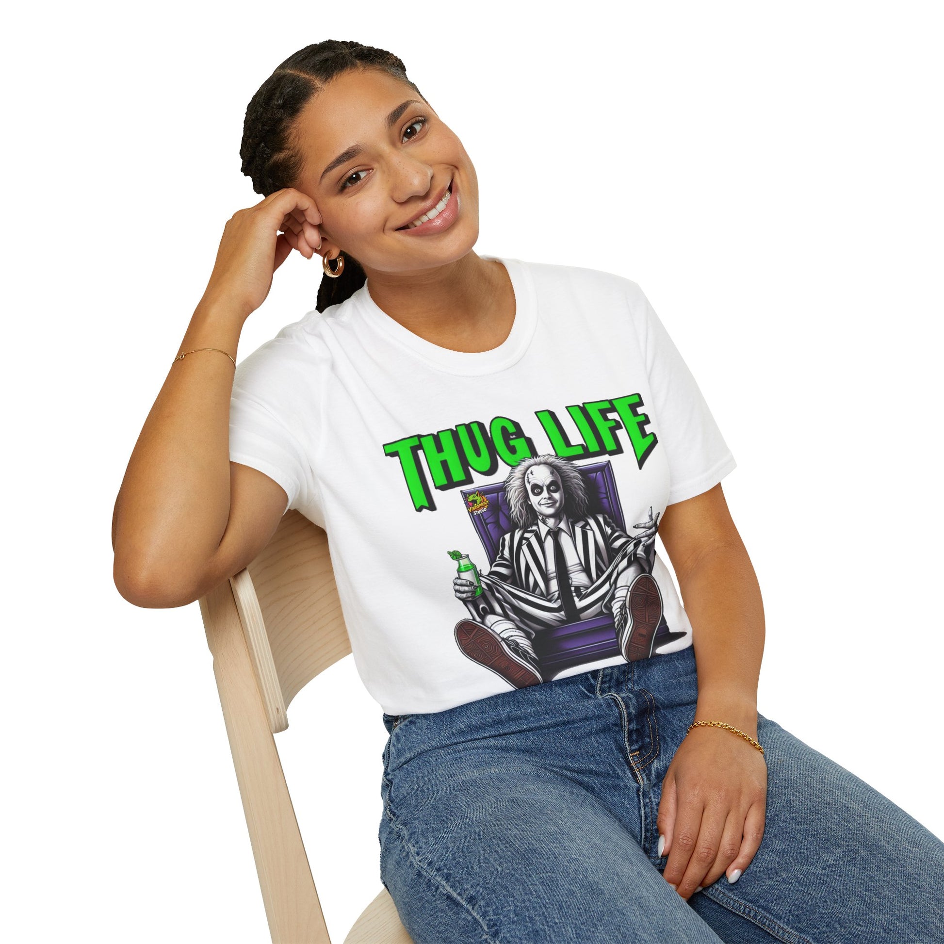 Beetlejuice - Beetlejuice Shirt | Thug Life Halloween T-Shirt | Creepy Beetlejuice Graphic Tee - custom-made. perfect gift idea. Order yours now and stand out with this exclusive piece!