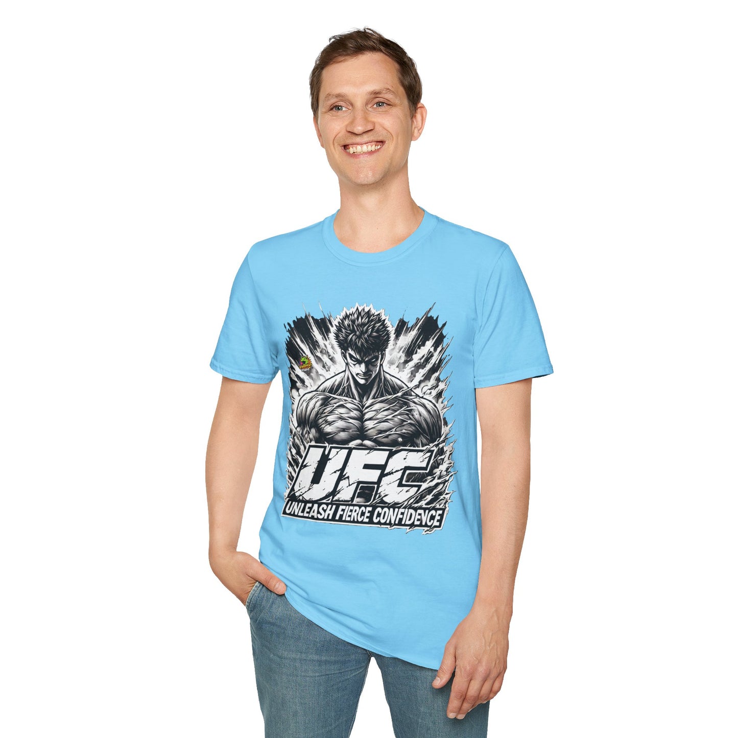 UFC T Shirt | Unleash Fierce Confidence | UFC Tee with Baki Anime T Shirt Motivation