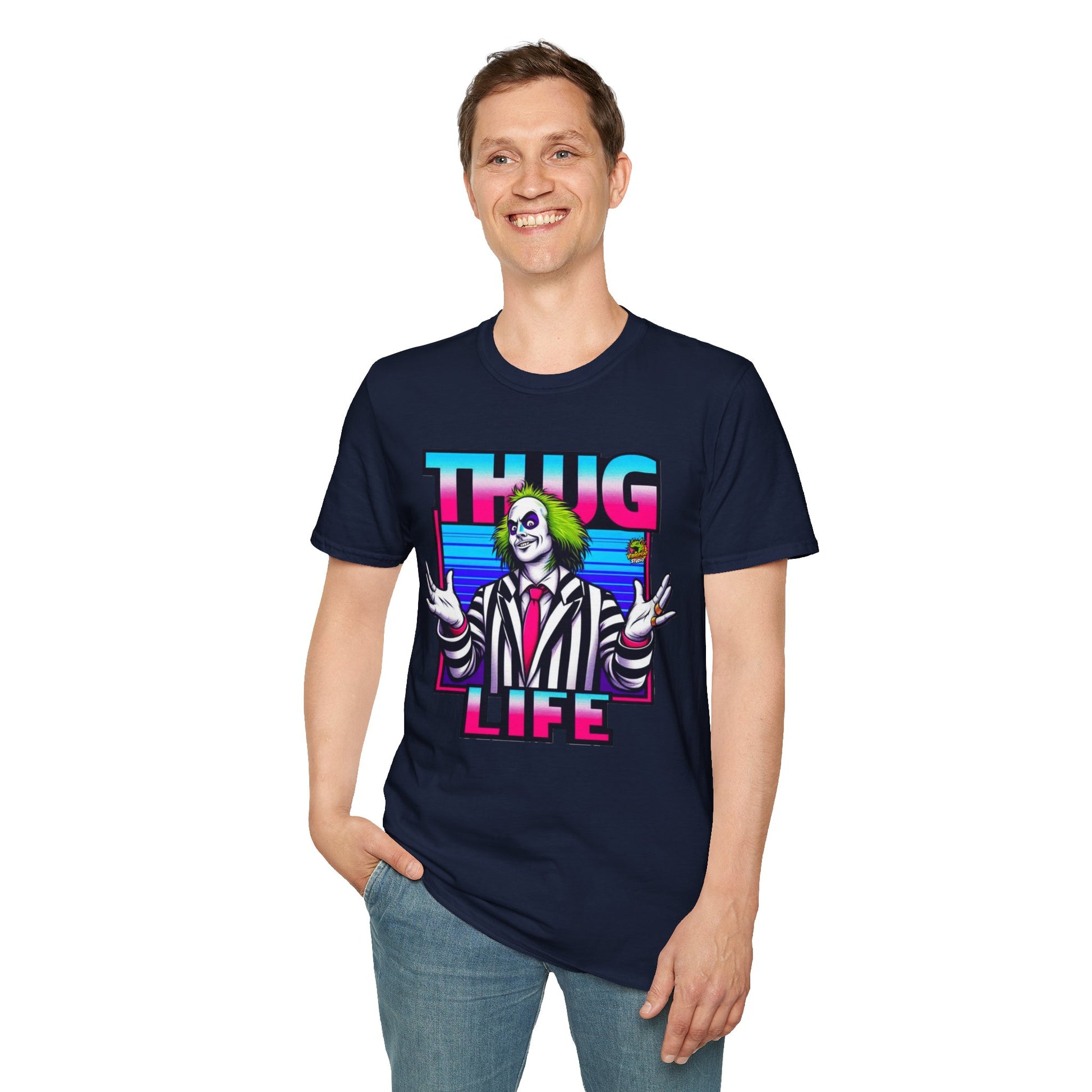 Tee - Beetlejuice Shirt | Spooky Thug Life Tee | Halloween Beetlejuice Graphic Shirt for Men & Women - premium material. limited stock. Order yours now and stand out with this exclusive piece!