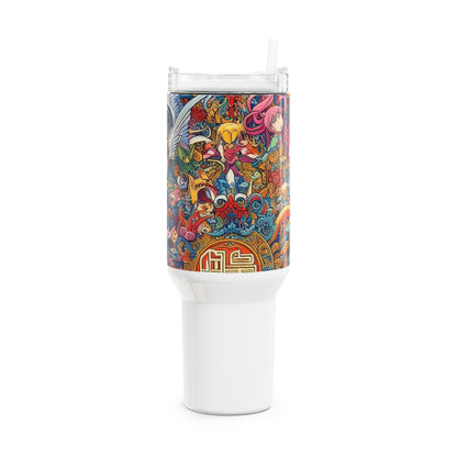 Stanley cup | Anime Geek Drinkware | Colorful Cartoon Tumbler - High Quality Image