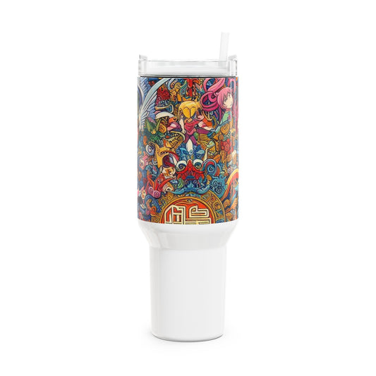 Stanley cup | Anime Geek Drinkware | Colorful Cartoon Tumbler - High Quality Image