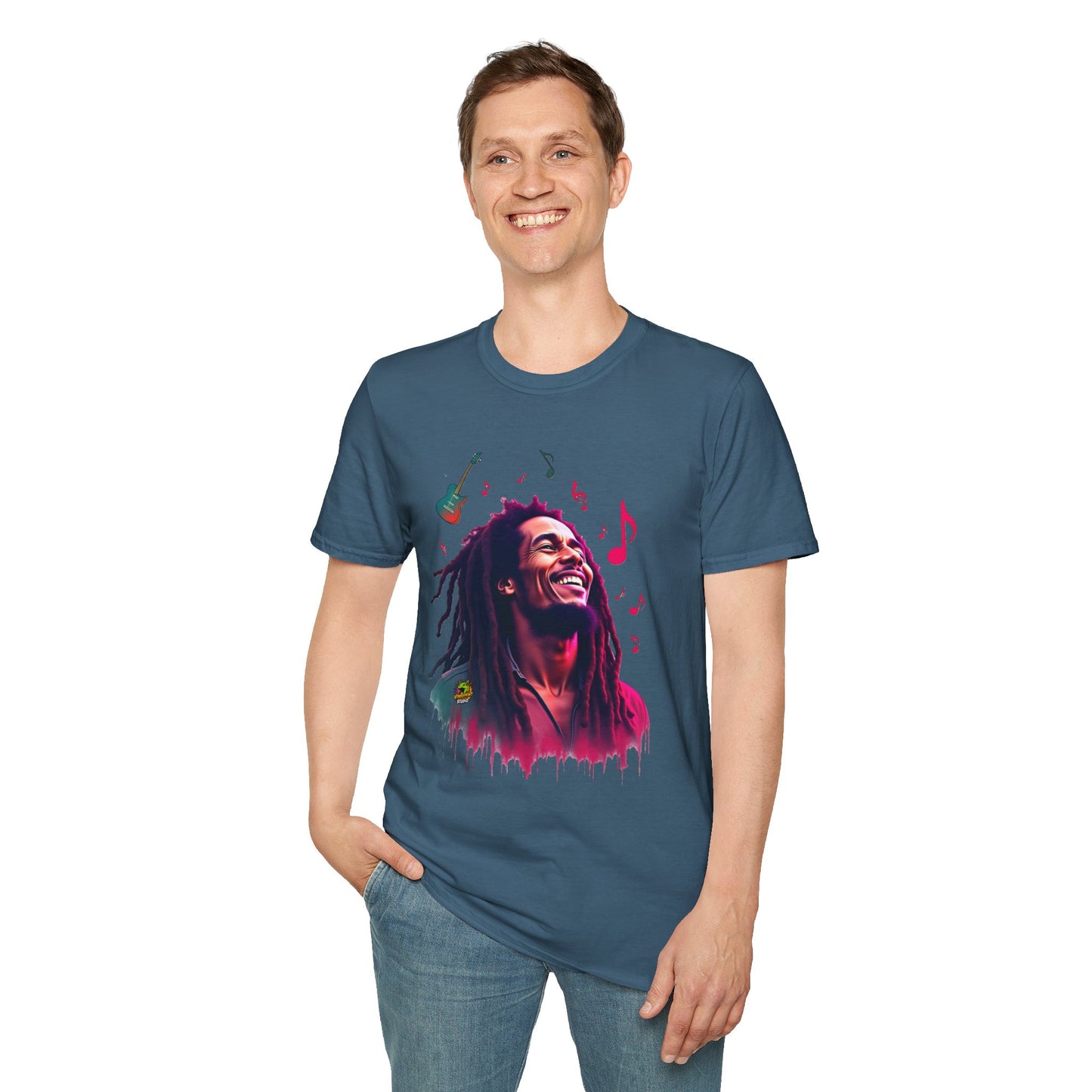 Bob Marley T-Shirt - Vibrant Rasta Revolution - VibroPrint Studio