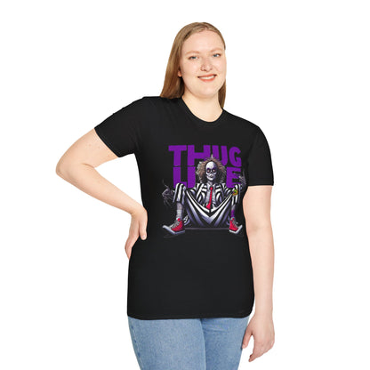 Halloween - Beetlejuice Shirt | Thug Life Halloween Tee | Classic Beetlejuice Graphic T-Shirt for Fans - custom-made. limited stock. Order yours now and stand out with this exclusive piece!