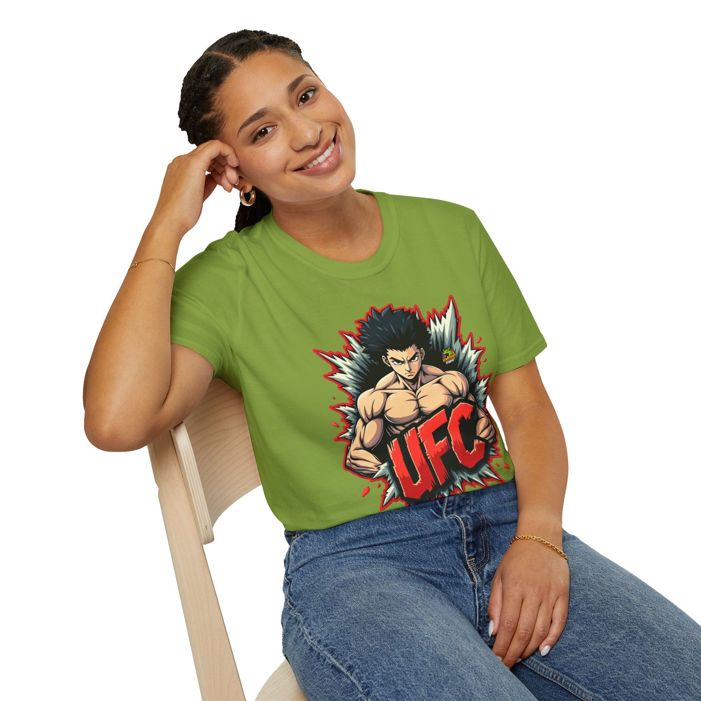 UFC T Shirt | Unleash Fierce Confidence | UFC Tee with Baki Anime Inspiration for Gym