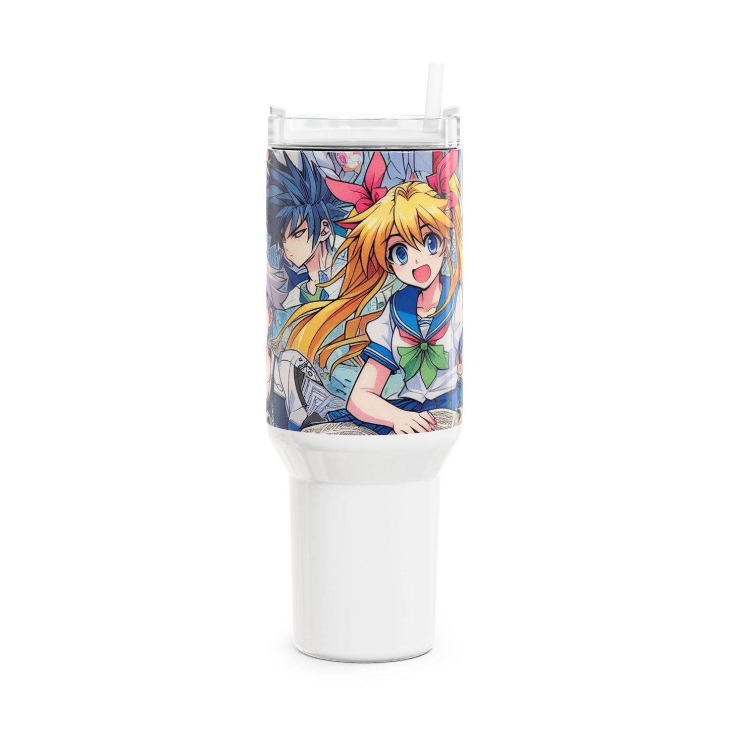 Stanley Tumbler | Geek Drinkware for Anime and Comic Fans | Colorful Cartoon Tumbler - High Quality Image