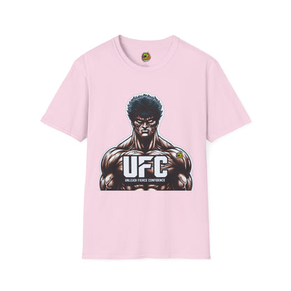 | - UFC T Shirt | Unleash Fierce Confidence | UFC Tee with Baki Anime Motivation for Fitness - custom-made. limited stock. Order yours now and stand out with this exclusive piece!