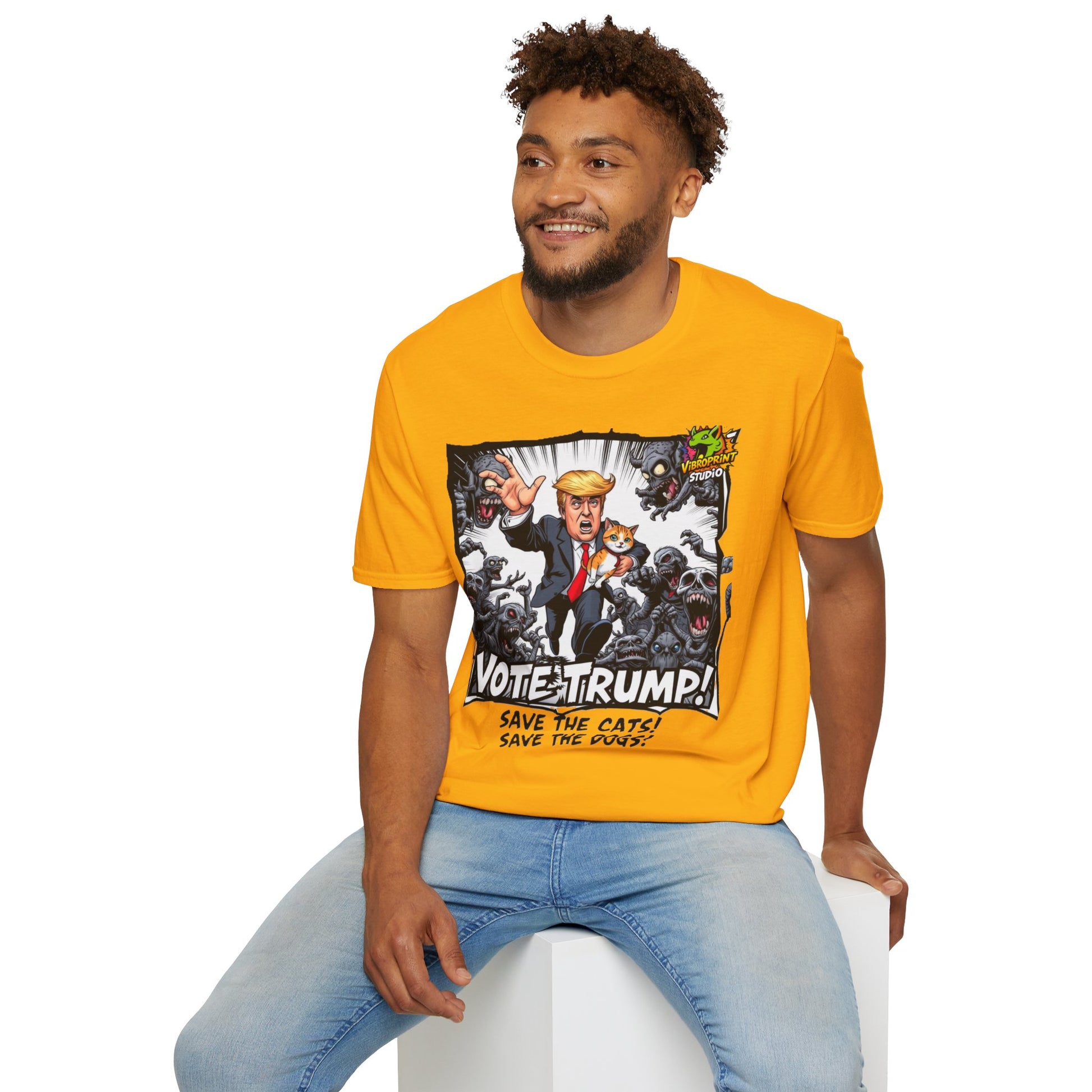 Graphic - They're Eating the Dogs Tee | Satirical Political Humor Shirt | Trump Election Graphic Tee - custom-made. limited stock. Order yours now and stand out with this exclusive piece!