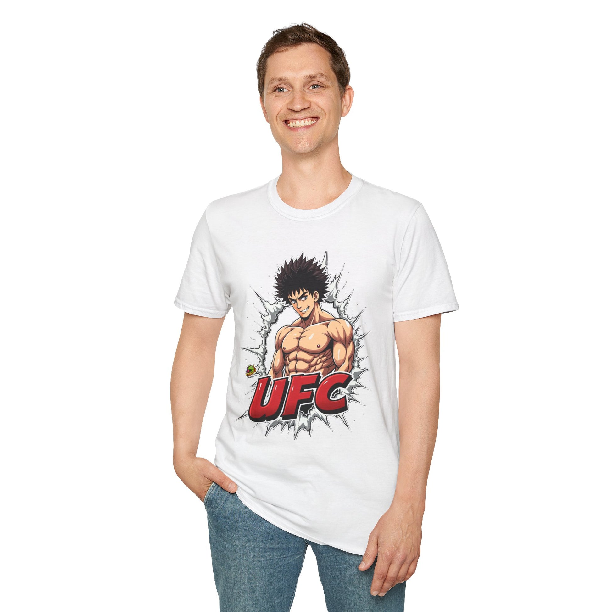 UFC - UFC T Shirt | Unleash Fierce Confidence | Motivational UFC Tee with Baki Anime Elements - premium material. perfect gift idea. Order yours now and stand out with this exclusive piece!